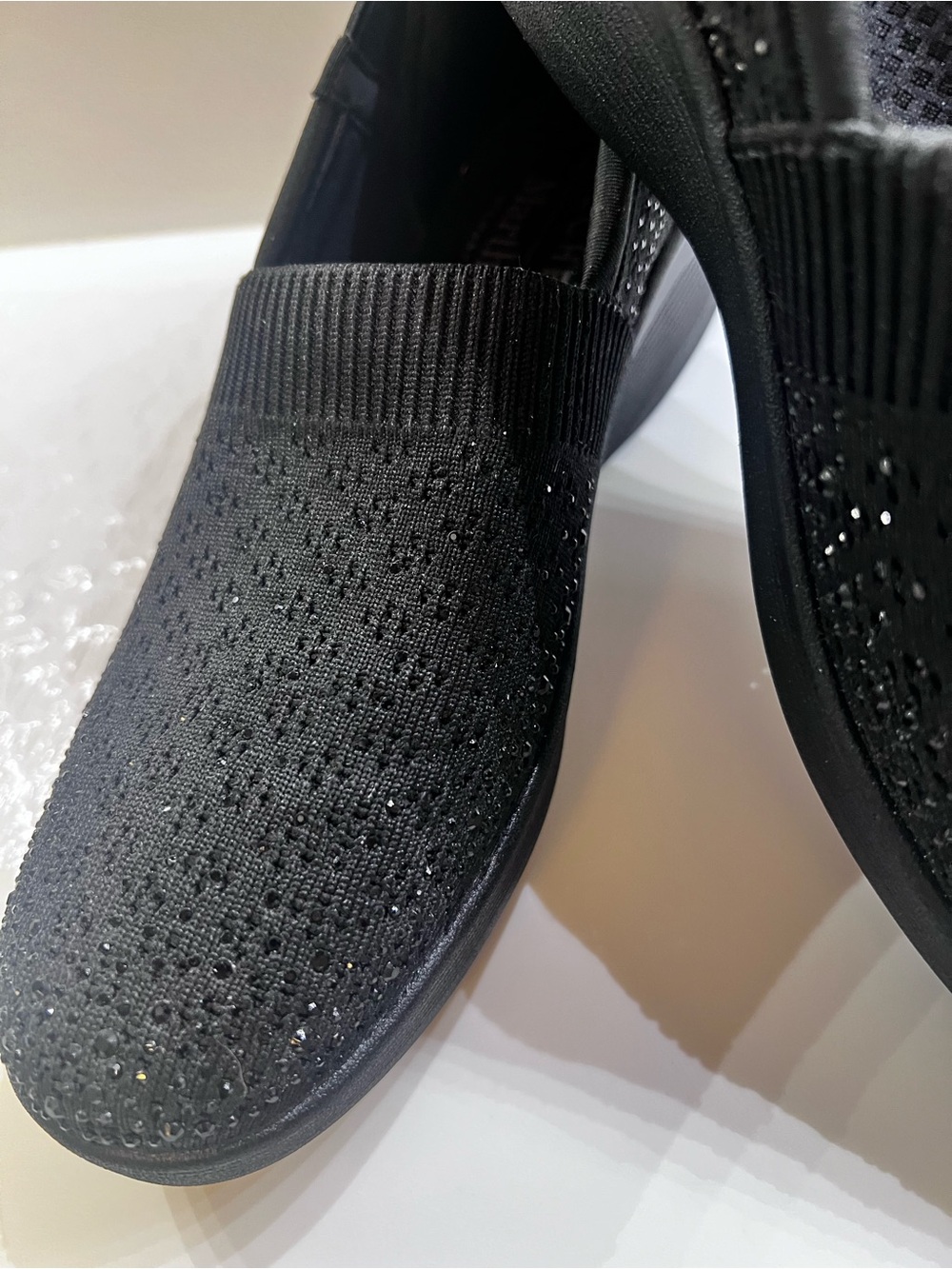 SKECHERS MARTHA STEWART PIER LITE REFLECTION BLACK  SLIP-ON  WEDGE SHOES 
SIZE 8 - Picture 11 of 11